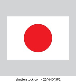 La bandera nacional de la ilustración de Japan.vector image.vector.