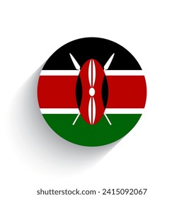 National flag of Kenya icon vector illustration isolated on white background.