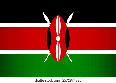 National Flag of Kenya. Vector Symbol