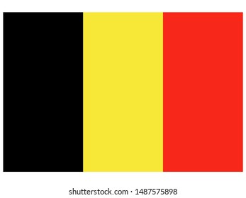 National flag of Kingdom of Belgium . original colors and proportion. Simply vector illustration, from countries flag set.