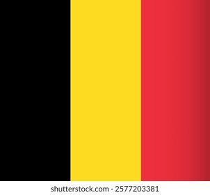 National Flag of the Kingdom of Belgium. Vector element