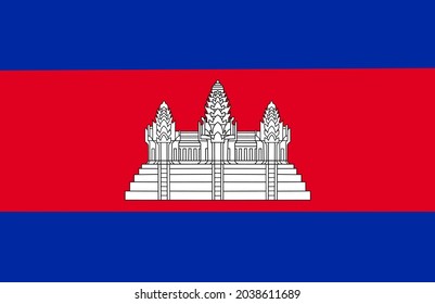 Bandera nacional del Reino de Camboya