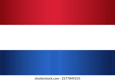 National Flag of the Kingdom of the Netherlands. Vector element