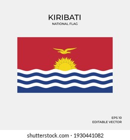 National flag of Kiribati, illustration vector