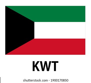 Die Nationalflagge Kuwaits.