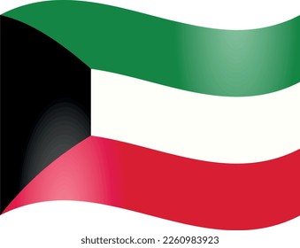 Die Nationalflagge Kuwaits