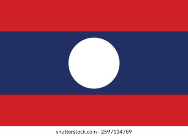 The national flag of Laos 
