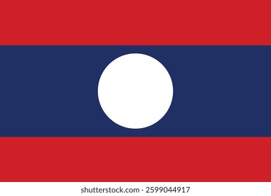 National flag of Laos vector image