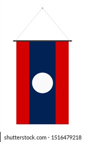 the national flag of laos vertical