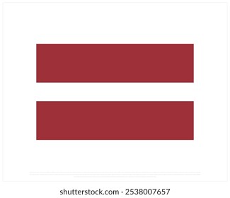 National flag of Latvia on a white background, National Day of Latvia, Latvia, Editable Vector illustration of Latvia flag, Independence Day design, Vector Design of National Flag