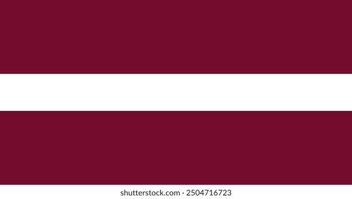 National flag of Latvia. Rectangular flag. Vector illustration