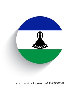 National flag of Lesotho icon vector illustration isolated on white background.