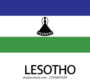 Nationalflagge Lesotho, Vektorkunst