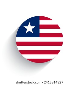 National flag of Liberia icon vector illustration isolated on white background.