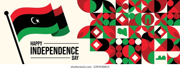 National flag Libya isolated waving on white background

