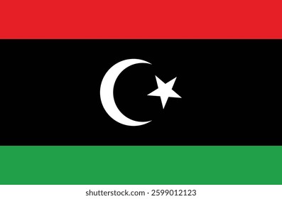 National flag of Libya vector image