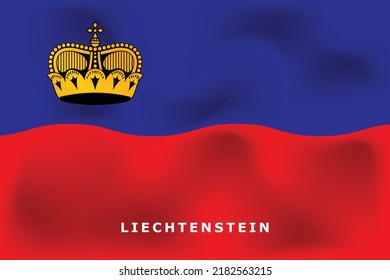 National flag of Liechtensten. Realistic pictures flag