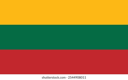 A bandeira nacional da Lituânia consiste em uma tricolor horizontal de amarelo, verde e vermelho. Foi adotado em 25 de abril de 1918 durante o primeiro período de independência da Lituânia