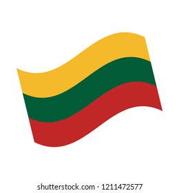 National flag of Lithuania. Vector