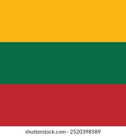 National flag of Lithuania. Vector illustration