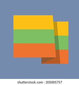 National flag of Lithunia,flat vector design