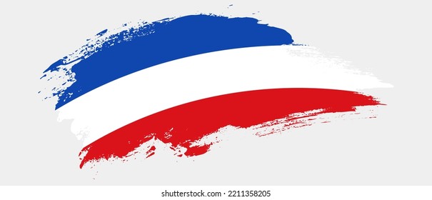 National flag of Los Altos with curve stain brush stroke effect on white background