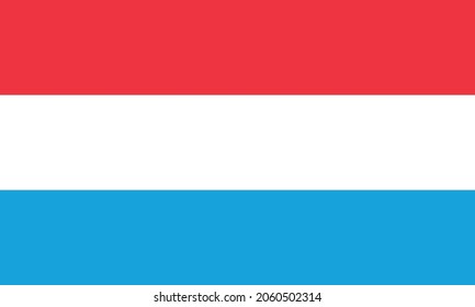 National flag of Luxembourg original size and colors vector illustration, Letzebuerger Fandel or Flagge Luxemburgs or Drapeau du Luxembourg, Luxembourg flag triband