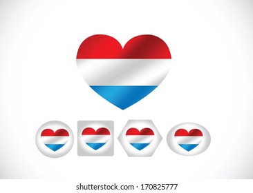 National flag of Luxembourg themes idea design