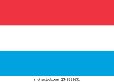 National flag of Luxembourg. Vector illustration.