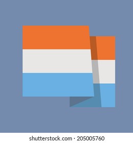 National flag of Luxemburg,flat vector design