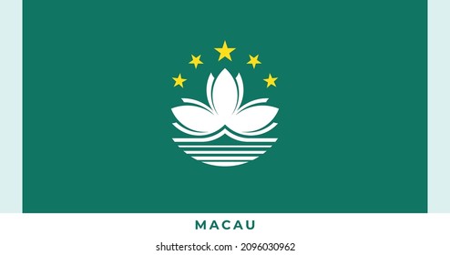 The national flag of Macau Flag. Vector illustration of Macau Flag, Vector of Macau flag.