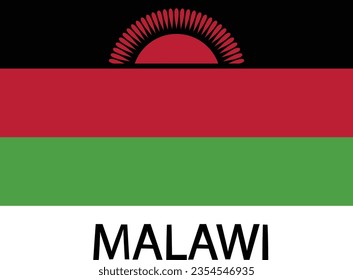 National flag of Malawi vector art