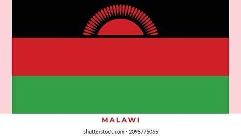 The national flag of Malawi Flag. Vector illustration of Malawi Flag, Vector of Malawi flag.