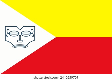 National flag of Marquesas Islands with correct proportions, element, colors for education books and official documentation