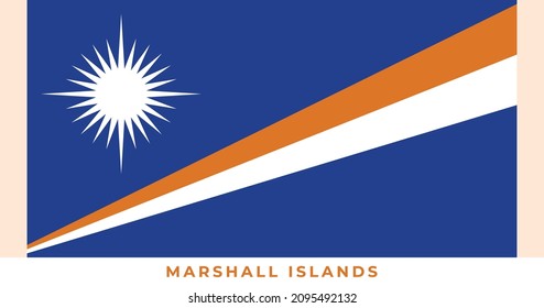 The national flag of Marshall Islands Flag. Vector illustration of Marshall Islands Flag, Vector of Marshall Islands flag.