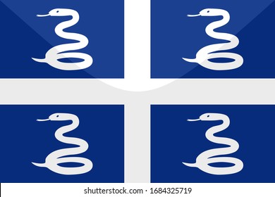 the national flag of martinique  is glossy