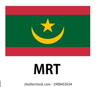 The national flag of the Mauritania.