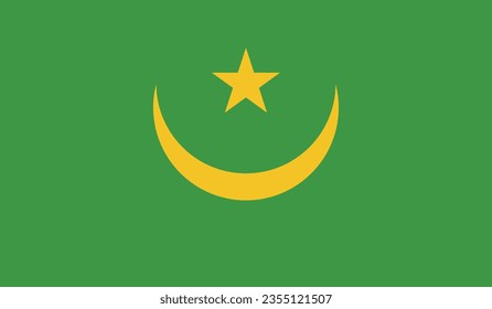 Nationalflagge Mauretaniens Vektor