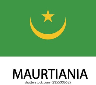 National flag of Maurtiania vector art
