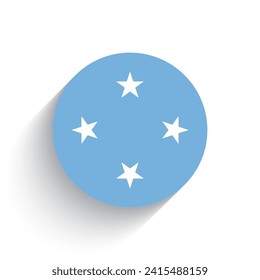 National flag of Micronesia icon vector illustration isolated on white background.