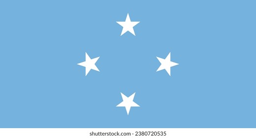 National flag of Micronesia that can be used for celebrating national days. Vector illustration