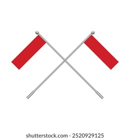 National Flag of Monaco. Clip art design vector illustration