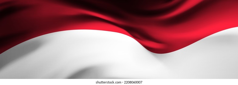 National flag of Monaco. Country official symbol. Banner, background