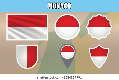 Bandera nacional de Mónaco en un formato de Vector de alta calidad. Perfecto para proyectos educativos, culturales o globales, añadiendo un toque vibrante a cualquier diseño.