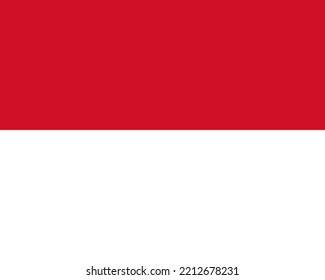 national flag of Monaco in the original size,colours and proportions (4:5)