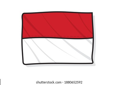 National Flag Of Monaco Vector Design