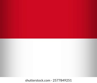 National Flag of Monaco. Vector Element