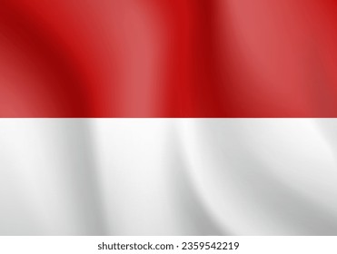 National flag of Monaco. Vector illustration.