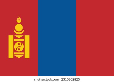 Die Nationalflagge der Mongolei
