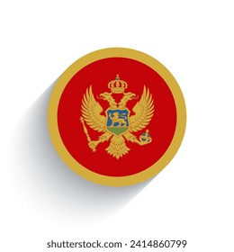 National flag of Montenegro icon vector illustration isolated on white background.